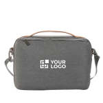 Minimalist eco briefcase, printable, 15.6” dark grey colour printing view
