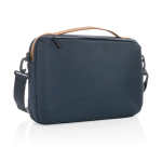 Minimalist eco briefcase, printable, 15.6” navy-blue colour