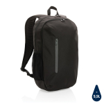 Branded backpack with colour detail for 15” laptop black colour