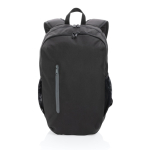 Branded backpack with colour detail for 15” laptop black colour