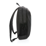 Branded backpack with colour detail for 15” laptop black colour