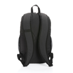 Branded backpack with colour detail for 15” laptop black colour