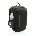 Branded backpack with colour detail for 15” laptop black colour