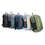 Branded backpack with colour detail for 15” laptop black colour