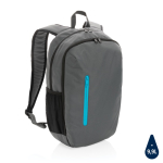 Branded backpack with colour detail for 15” laptop dark grey colour