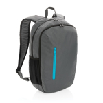 Branded backpack with colour detail for 15” laptop dark grey colour