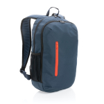 Branded backpack with colour detail for 15” laptop navy-blue colour