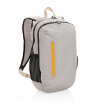 Branded backpack with colour detail for 15” laptop light brown colour