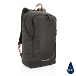 Corporate versatile backpack in recycled polyester black colour
