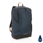 Corporate versatile backpack in recycled polyester navy-blue colour