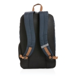 Corporate versatile backpack in recycled polyester navy-blue colour