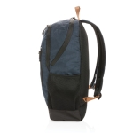 Corporate versatile backpack in recycled polyester navy-blue colour