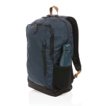 Corporate versatile backpack in recycled polyester navy-blue colour
