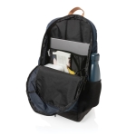 Corporate versatile backpack in recycled polyester navy-blue colour