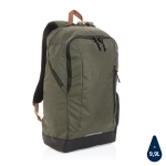 Corporate versatile backpack in recycled polyester dark green colour