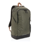 Corporate versatile backpack in recycled polyester dark green colour