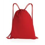 Drawstring backpack in recycled cotton, 145 g/m², with AWARE™ red colour