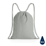 Drawstring backpack in recycled cotton, 145 g/m², with AWARE™ grey colour
