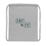 Drawstring backpack in recycled cotton, 145 g/m², with AWARE™ grey colour