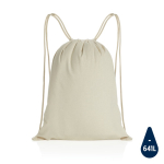 Drawstring backpack in recycled cotton, 145 g/m², with AWARE™ natural colour