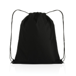 Lightweight recycled drawstring backpack with AWARE™ black colour