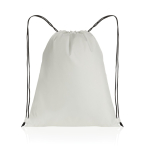 Lightweight recycled drawstring backpack with AWARE™ white colour