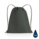 Lightweight recycled drawstring backpack with AWARE™ titanium colour
