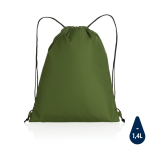 Lightweight recycled drawstring backpack with AWARE™ dark green colour