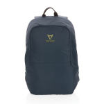 Anti-theft backpack with padded RFID pocket, 15.6” navy-blue colour