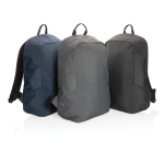 Anti-theft backpack with padded RFID pocket, 15.6” navy-blue colour