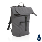 Waterproof branded laptop backpack for 15.6” dark grey colour