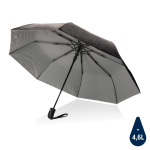 RPET pongee umbrella in two-tone design, Ø97 cm silver colour