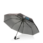 RPET pongee umbrella in two-tone design, Ø97 cm silver colour