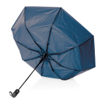 RPET pongee umbrella in two-tone design, Ø97 cm navy-blue colour