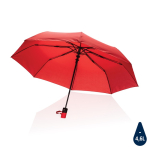 Compact windproof RPET umbrella, foldable, Ø97 cm red colour