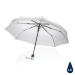 Compact windproof RPET umbrella, foldable, Ø97 cm white colour