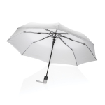 Compact windproof RPET umbrella, foldable, Ø97 cm white colour