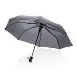 Compact windproof RPET umbrella, foldable, Ø97 cm dark grey colour