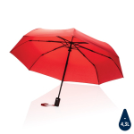 RPET umbrella with push-button open/close, Ø94 cm red colour