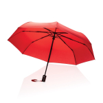 RPET umbrella with push-button open/close, Ø94 cm red colour