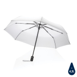 RPET umbrella with push-button open/close, Ø94 cm white colour