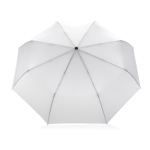 RPET umbrella with push-button open/close, Ø94 cm white colour