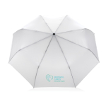 RPET umbrella with push-button open/close, Ø94 cm white colour
