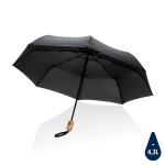Compact windproof RPET umbrella with automatic open/close, Ø94 cm black colour