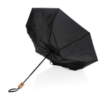 Compact windproof RPET umbrella with automatic open/close, Ø94 cm black colour
