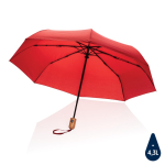Compact windproof RPET umbrella with automatic open/close, Ø94 cm red colour