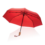 Compact windproof RPET umbrella with automatic open/close, Ø94 cm red colour