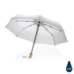 Compact windproof RPET umbrella with automatic open/close, Ø94 cm white colour
