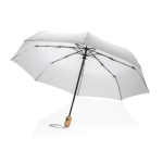 Compact windproof RPET umbrella with automatic open/close, Ø94 cm white colour
