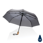 Compact windproof RPET umbrella with automatic open/close, Ø94 cm dark grey colour